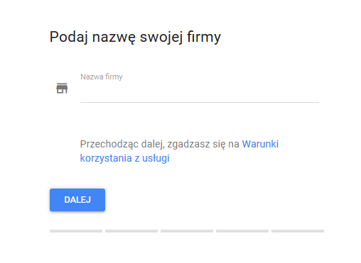 Google Moja Firma nazwa