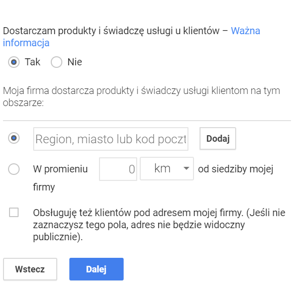 edycja Google Moja Firma