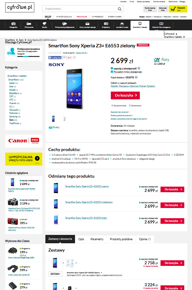 Karta produktu