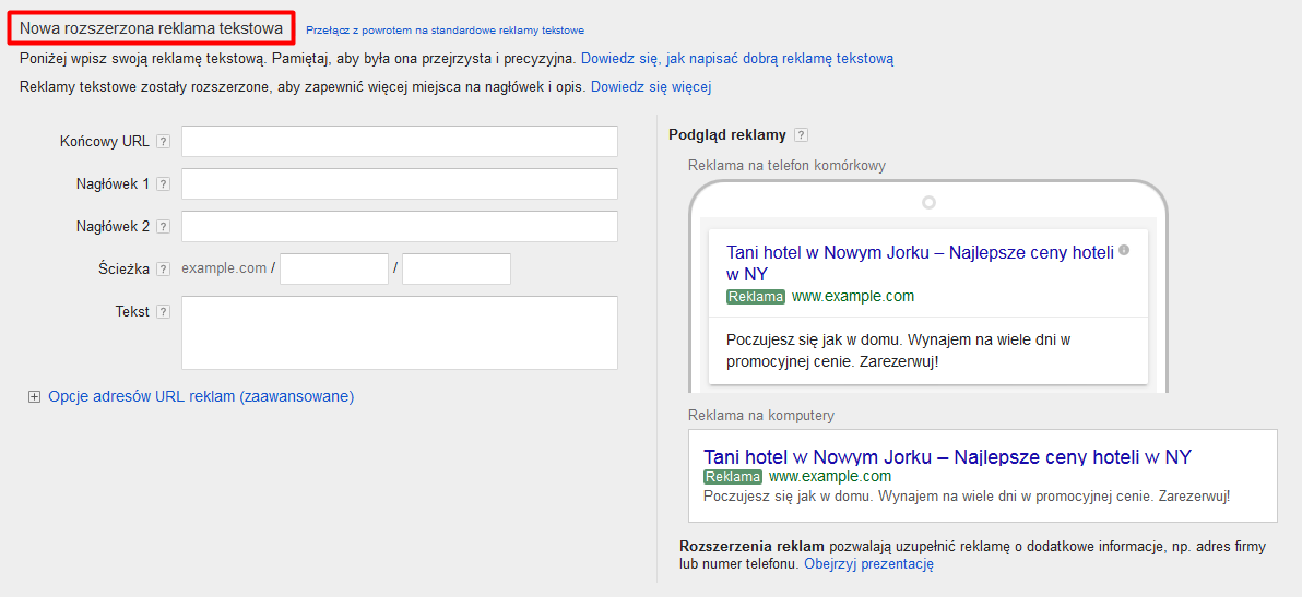 Edytor AdWords