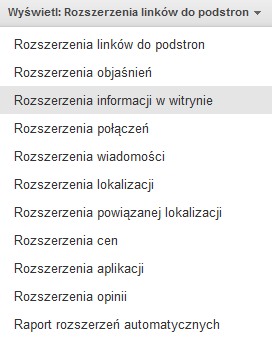 Rozszerzenia AdWords