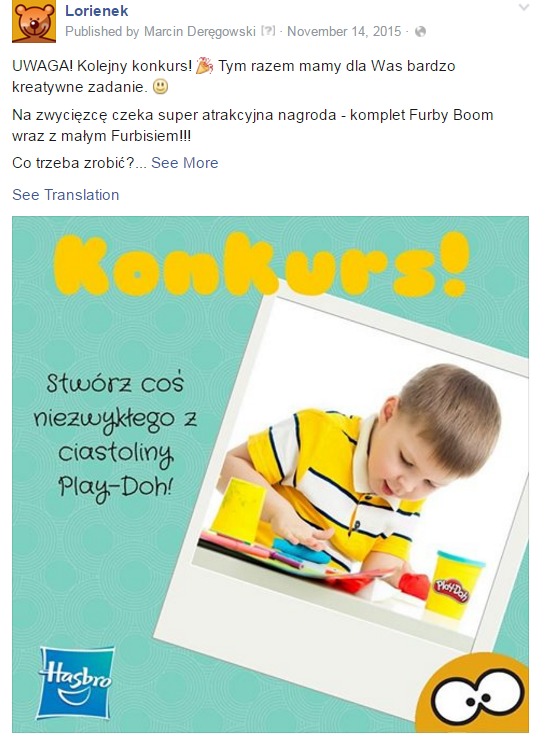 Konkurs na FB