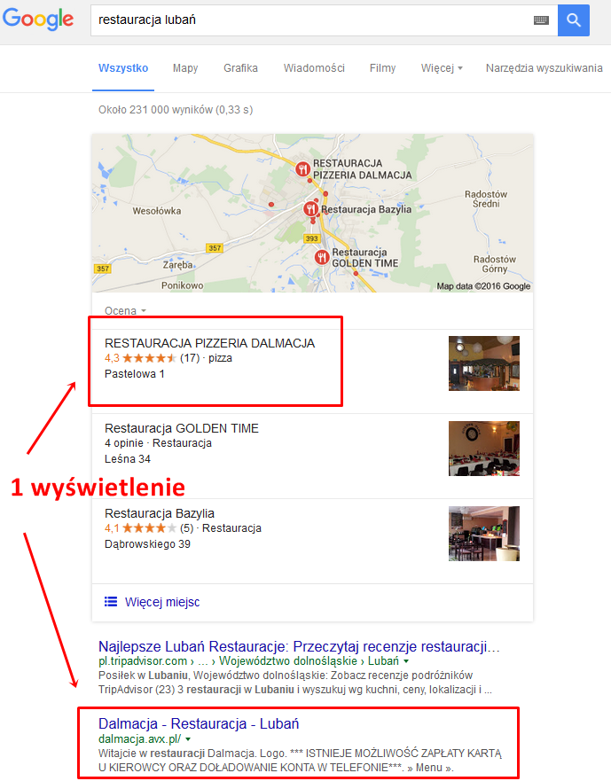 Mapka Google