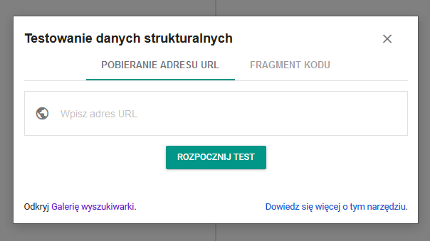 Narzędzie do testowania danych strukturalnych