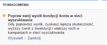 Powiadomienie AdWords