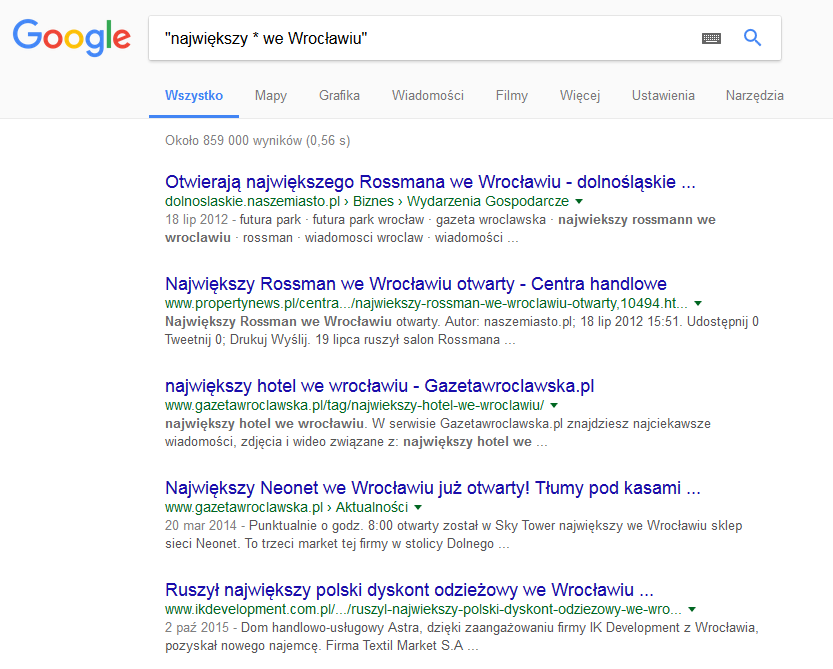 sposoby na wyszukiwanie w Google