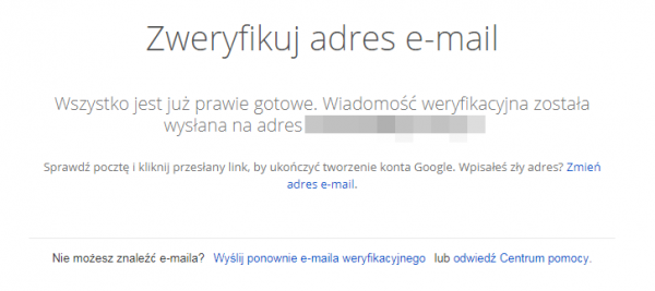 weryfikacja konta Google