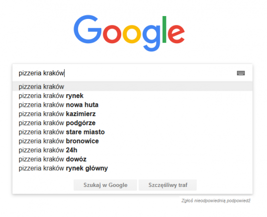 Google frazy lokalne