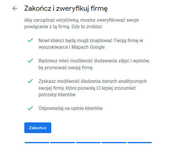 weryfikacja wizytówki